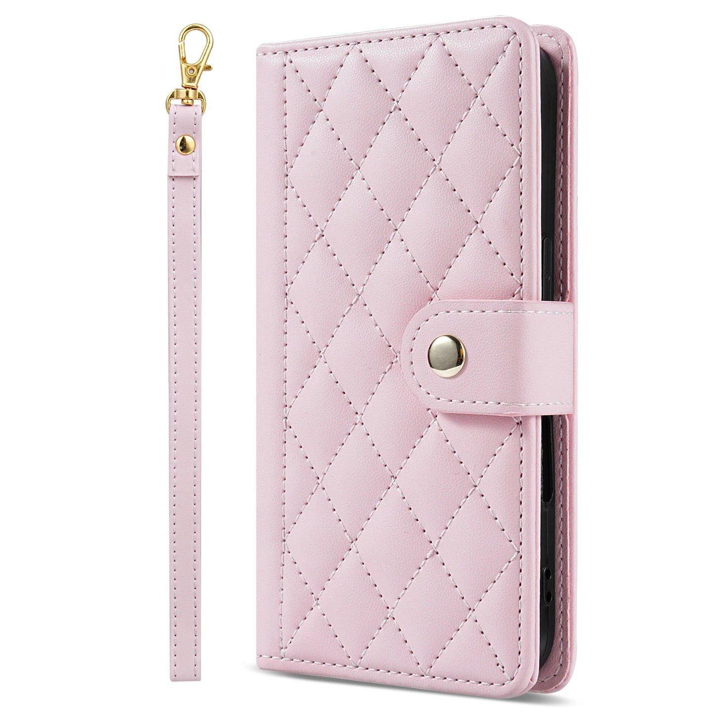 Strap 3D Leather Wallet Book Case