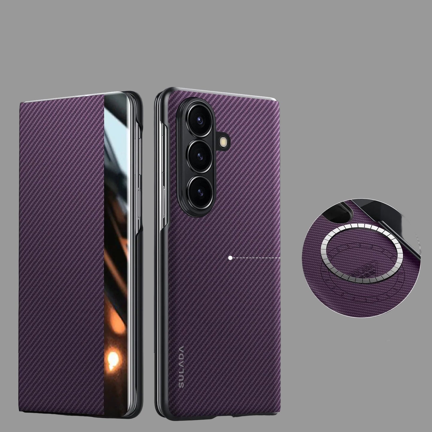 Carbon Fiber Pattern Leather Case