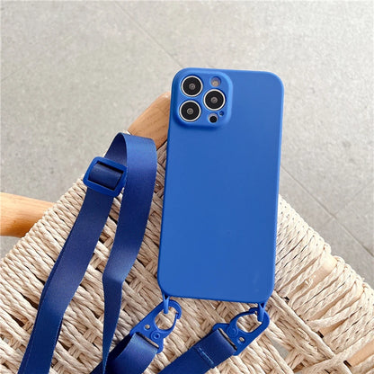 Crossbody Lanyard Phone Case – Soft Silicone Strap Cover