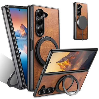 Vintage Leather 360° Rotating Stand