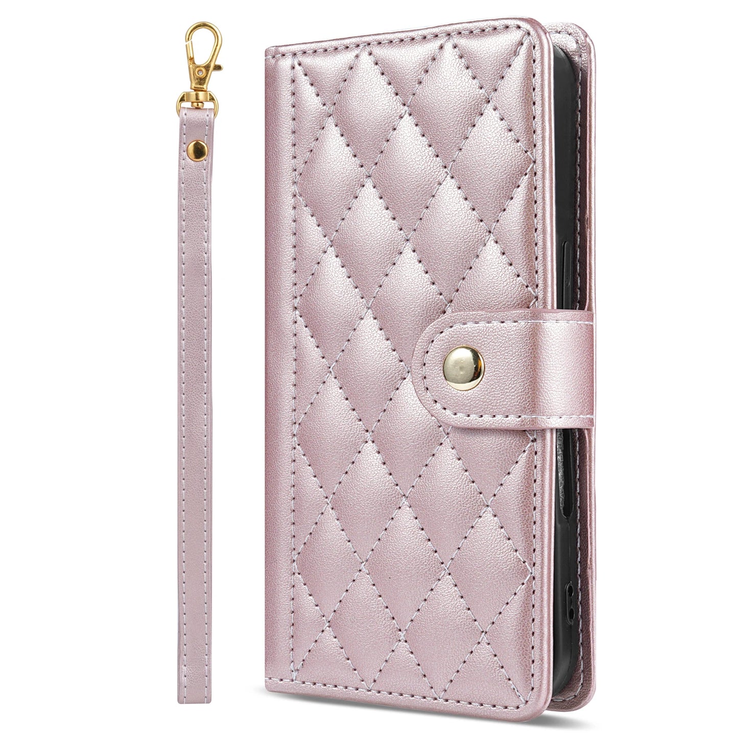 Strap 3D Leather Wallet Book Case