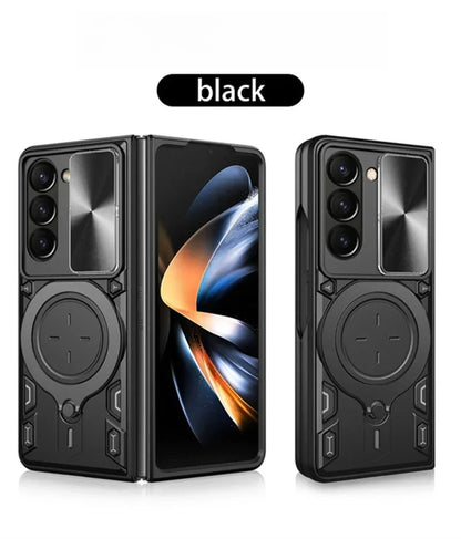 Magnetic Ring Armor Case with Slide Camera Cover