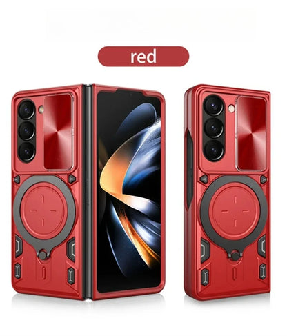 Magnetic Ring Armor Case with Slide Camera Cover