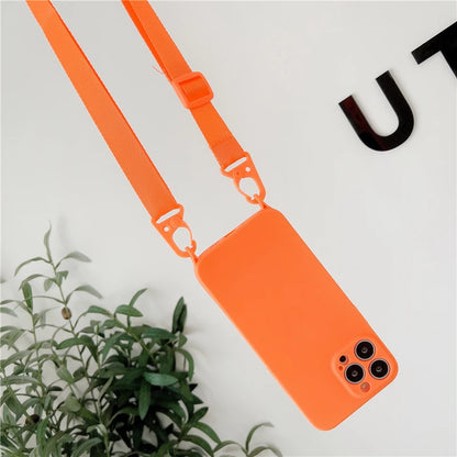 Crossbody Lanyard Phone Case – Soft Silicone Strap Cover
