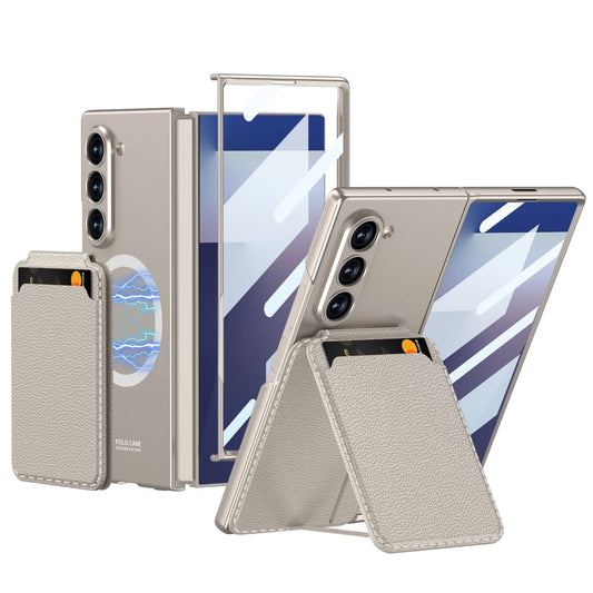 Magnetic Card Holder Case with Tempered Film