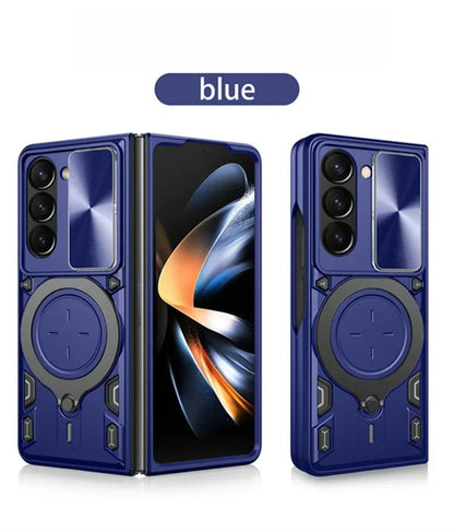 Magnetic Ring Armor Case with Slide Camera Cover