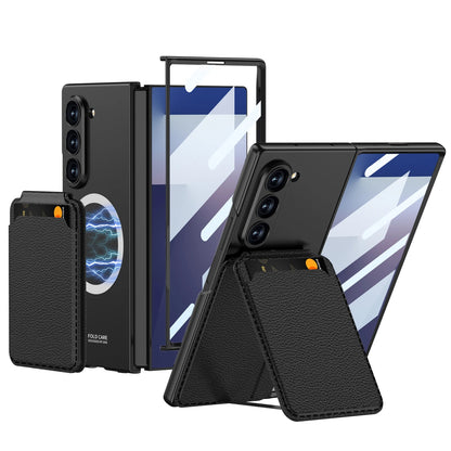 Magnetic Card Holder Case with Tempered Film