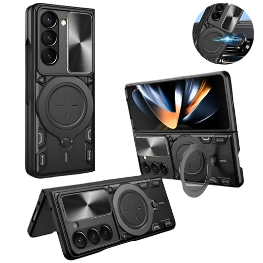 Magnetic Ring Armor Case with Slide Camera Cover