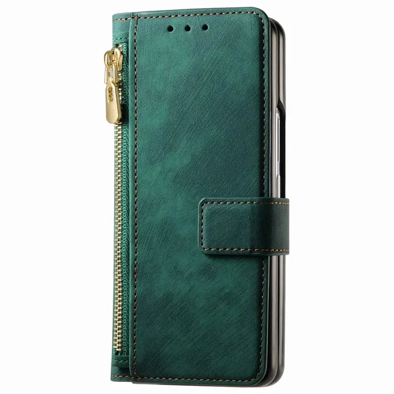 Leather Magnetic Wallet Case For Z Fold