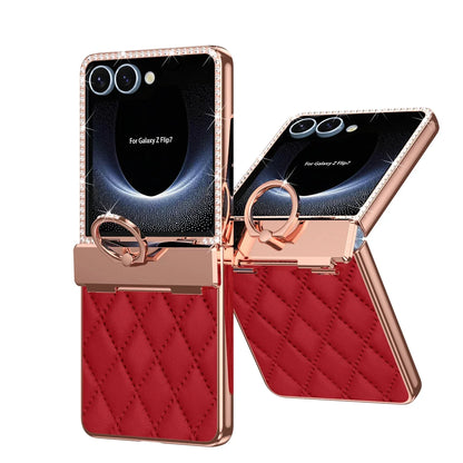 Diamond Pattern Ring Case