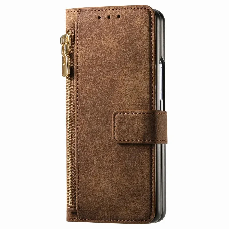 Leather Magnetic Wallet Case For Z Fold