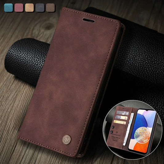 Luxury Leather Wallet Flip Case