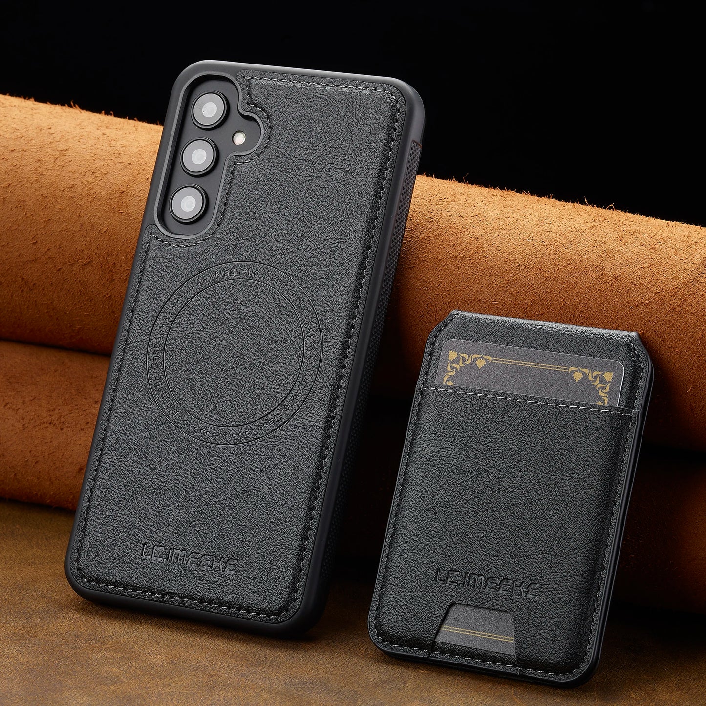 2-in-1 MagSafe Leather Wallet Case