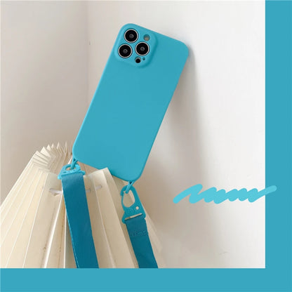 Crossbody Lanyard Phone Case – Soft Silicone Strap Cover