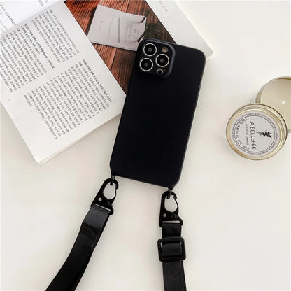 Crossbody Lanyard Phone Case – Soft Silicone Strap Cover