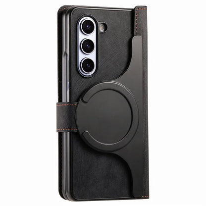 Leather Magnetic Wallet Case For Z Fold
