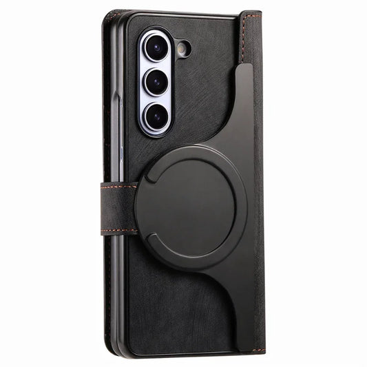 Leather Magnetic Wallet Case For Z Fold
