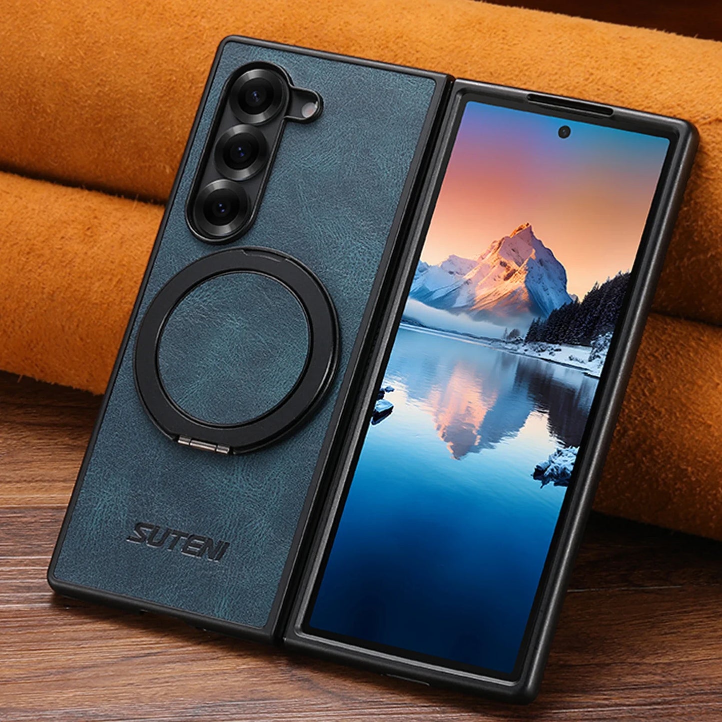 Vintage Leather 360° Rotating Stand